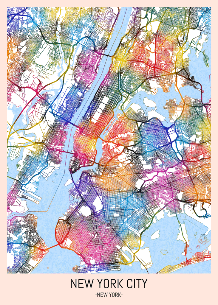 New York City New York Map